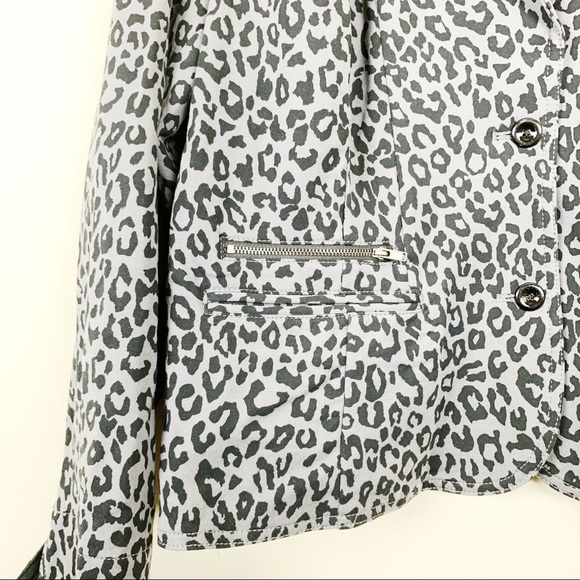 Lane Bryant Blazer Size 24 Gray Leopard Print NWT - Picture 2 of 8